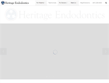 Tablet Screenshot of heritageendodontics.com